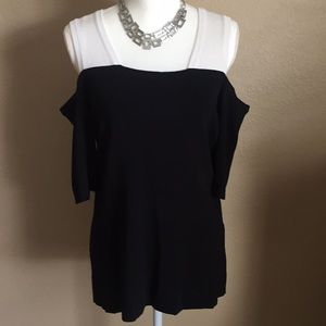 3 for 30 calvin Klein black & white cold shoulder